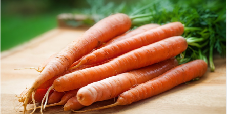 carrots on cutting board