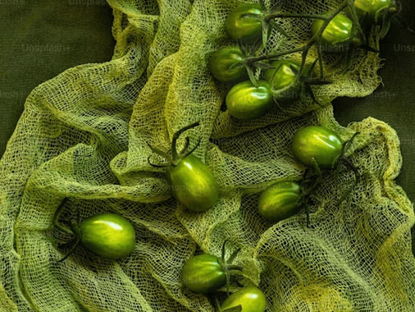 green vegetables ready to be packaged in sack