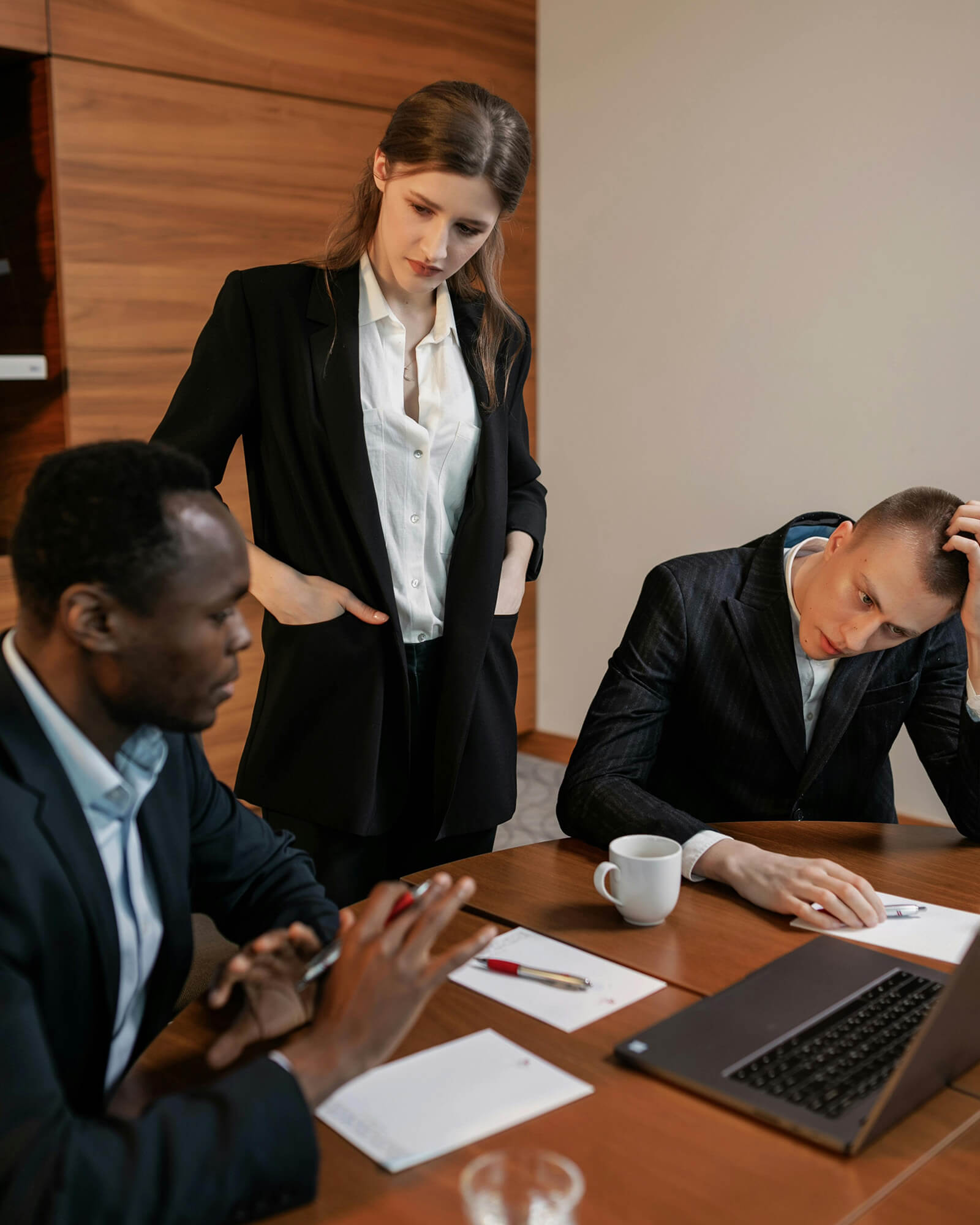 office members having discussion